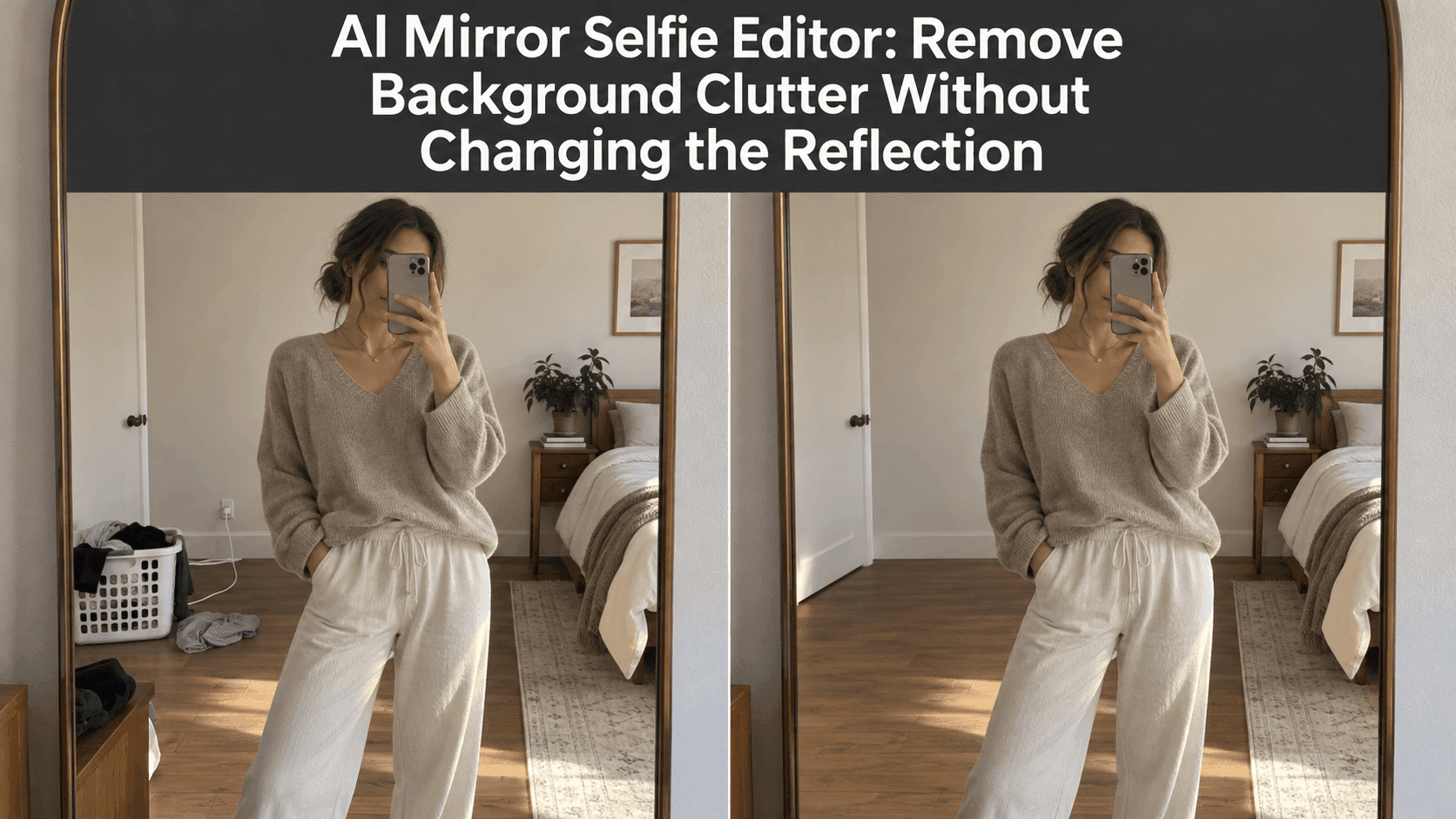 AI Mirror Selfie Editor: Remove Background Clutter Without Changing the Reflection