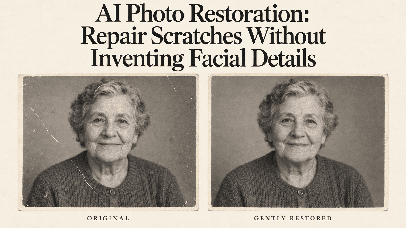 AI Photo Restoration: Repair Scratches, Keep Faces Familiar