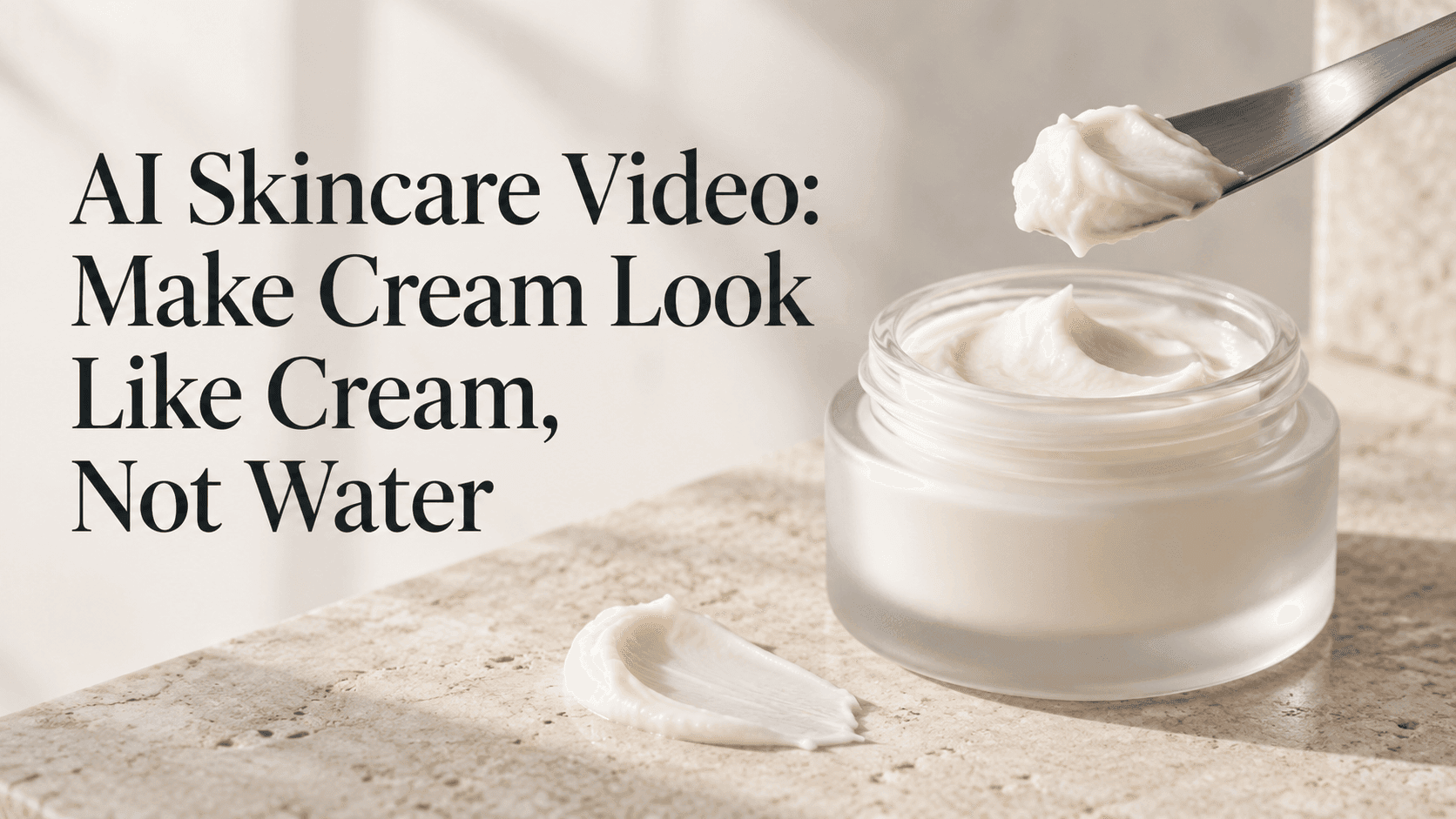 AI Skincare Video: Make Cream Look Like Cream, Not Water