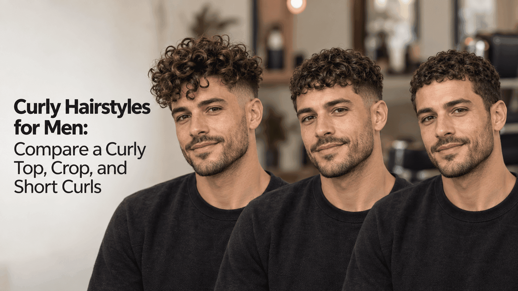 Curly Hairstyles for Men: Compare a Curly Top, Crop, and Short Curls