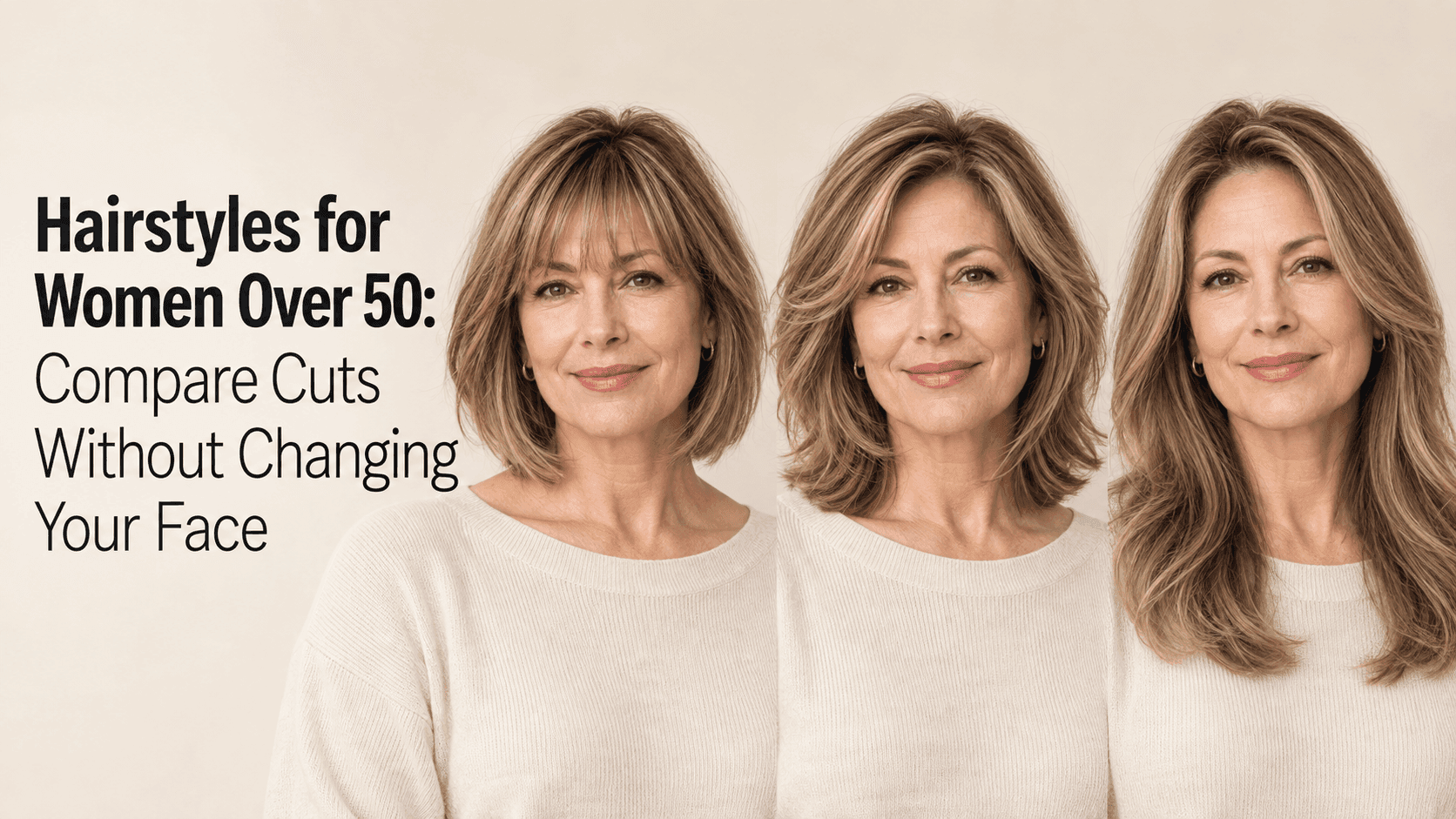 Hairstyles for Women Over 50: Compare Cuts Without Changing Your Face