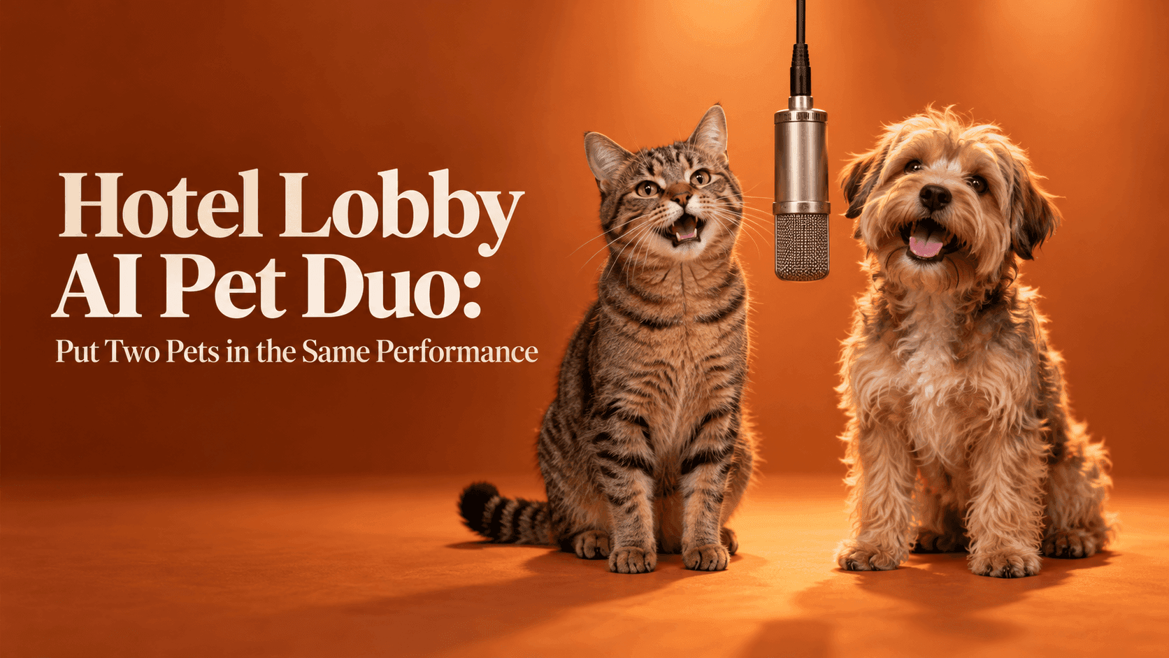 Hotel Lobby AI Pet Duo: Put Two Pets in the Same Performance