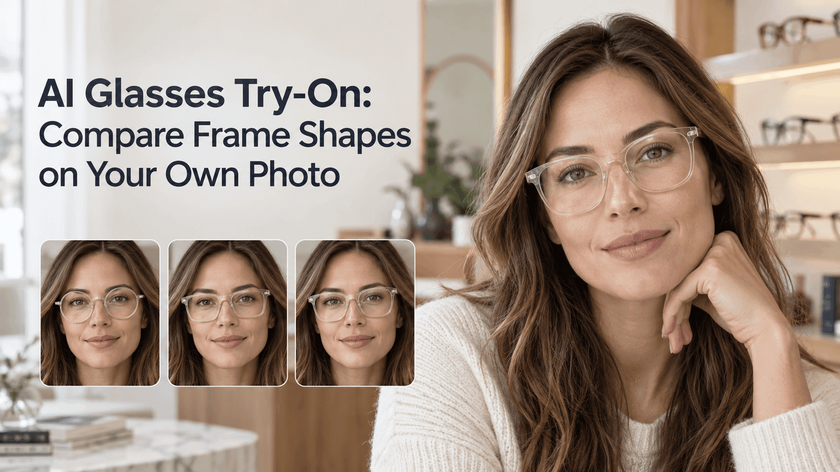 AI Glasses Try-On: Compare Frame Shapes on Your Own Photo
