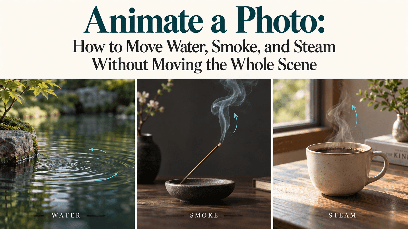Animate a Photo: Add Water, Smoke, and Steam Naturally