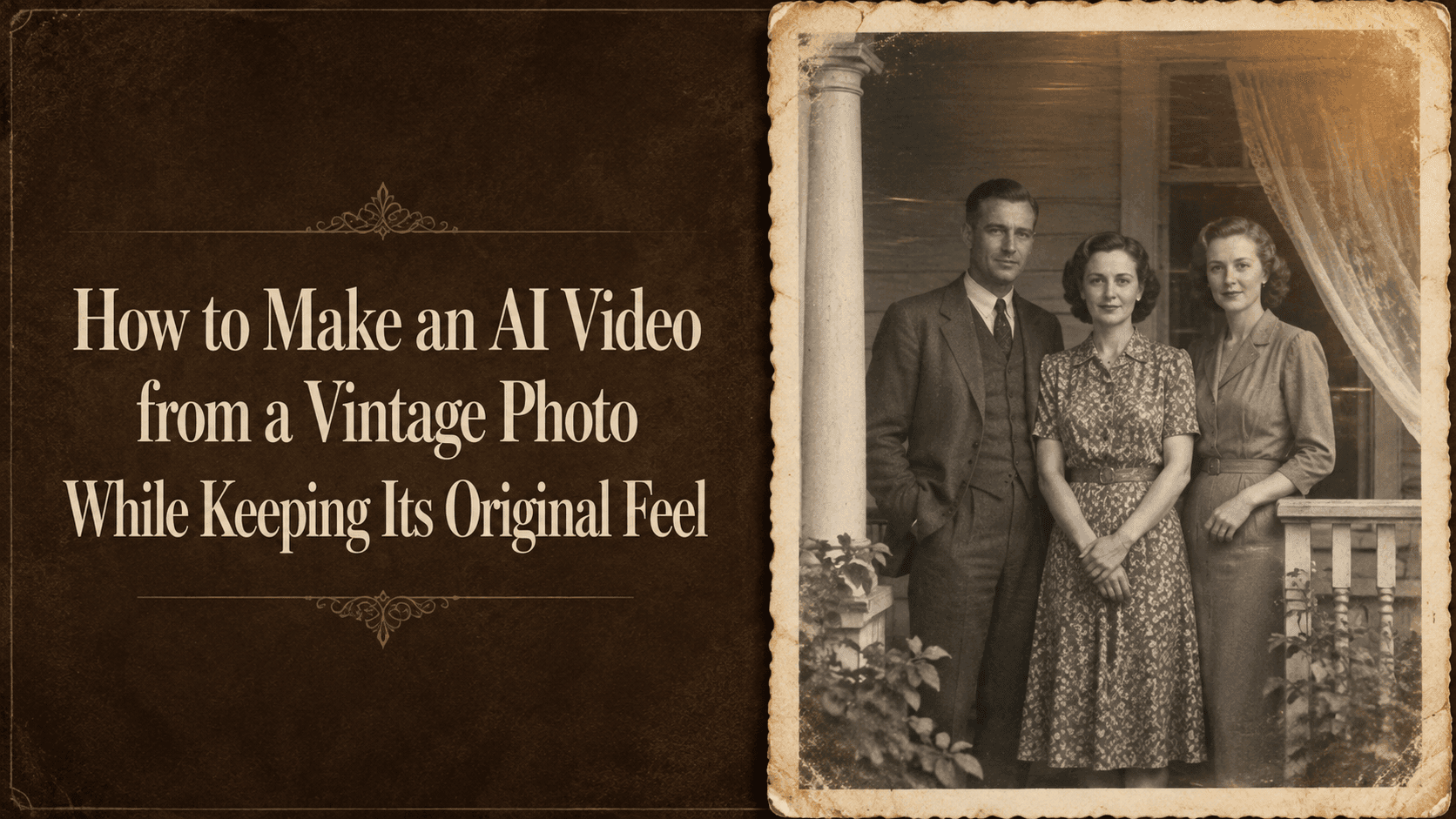 How to Animate a Vintage Photo and Keep Its Original Feel