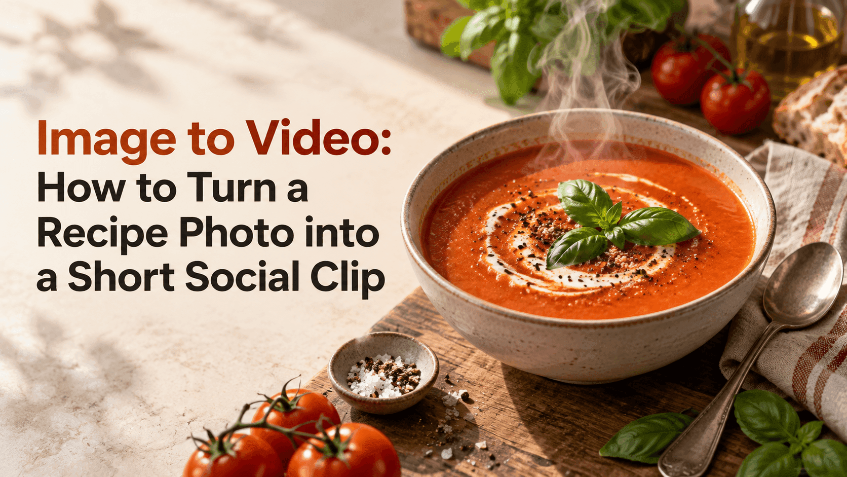 Image to Video: How to Turn a Recipe Photo into a Short Social Clip