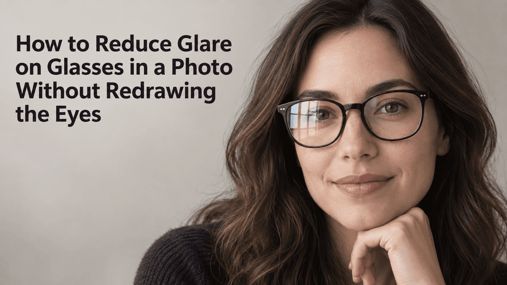 How to Reduce Glare on Glasses in a Photo Without Redrawing the Eyes
